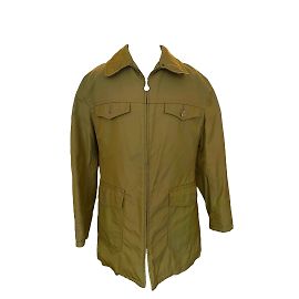 Burberry Chaqueta Impermeable Amarilla de Algodón M