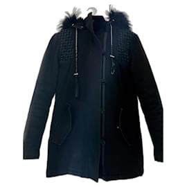 Maje Parka in cotone nero