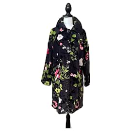 Chaqueta Kenzo de terciopelo floral negro