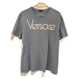 Camiseta Versace de algodón azul