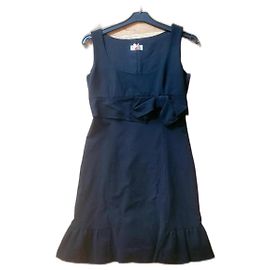 Abito nero Red Valentino in lana e viscosa