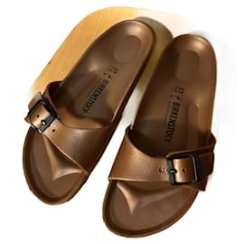 Infradito Birkenstock marrone metallizzato