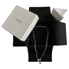 Collana Chanel Oro e Pelle Nera