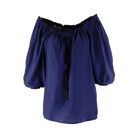 Top con cuello fruncido de Blumarine