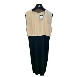 Chanel Kleid Wolle Beige