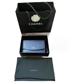 Chanel Blue Leather Pochette