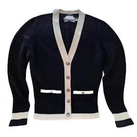 Chanel Cardigan aus schwarzem Kaschmir