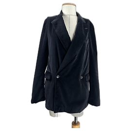 Dries Van Noten Chaqueta de terciopelo negra
