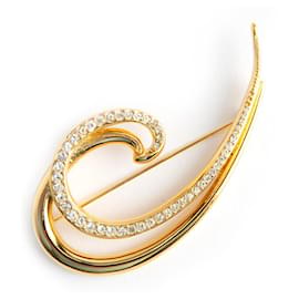 Spilla Givenchy a Spirale Dorata in Metallo