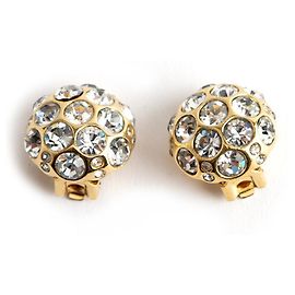 Orecchini Christian Dior dorati con clip