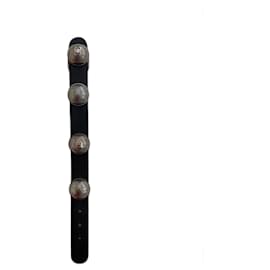 Bracciale Chanel in pelle nera