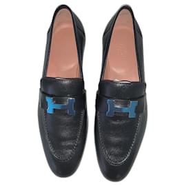 Hermès Ballerinen aus Leder schwarz Größe 38.5