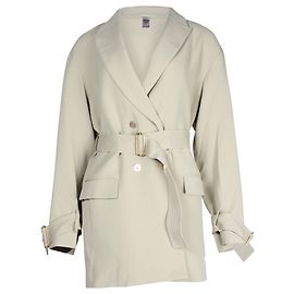 Autre Marque Cappotto Dion Lee Cady Cocoon in acetato verde chiaro