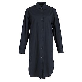 Dries Van Noten Hemdkleid aus marineblauem Polyester