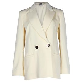 Petar Petrov Blazer Jeffrey de lana amarilla con botonadura forrada