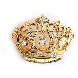 Spilla Corona Kenneth Jay Lane Oro Metallo