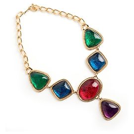 Collana con placca multicolore Kenneth Jay Lane