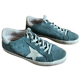 Golden Goose Deluxe Brand Golden Goose Superstar Sneakers in scamosciato azzurro