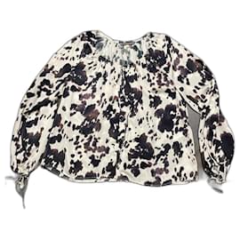 Alexa Chung Bluse Braun und Creme Viscose
