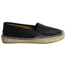 Espadrillas Gucci Guccissima Signature in pelle nera