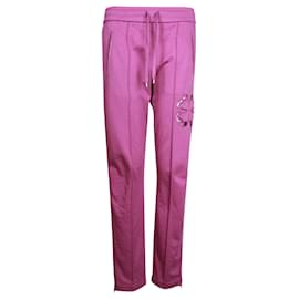 Pantalones deportivos con detalle de encaje floral Chanel en algodón morado