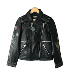 Chaqueta perfecto de cuero Zadig & Voltaire Kawai negra