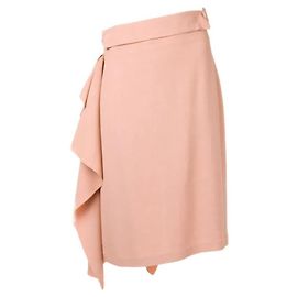 Autre Marque FALDA MIDI CON VOLANTES MAISON FLANEUR ROSE.