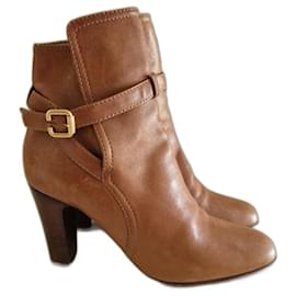 Botines Chloé de piel marrón