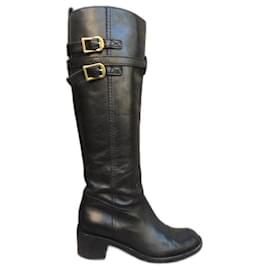 Botas Gucci de cuero negras 38 FR