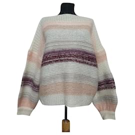 Maglione oversize Baum und Pferdgarten mohair e acrilico