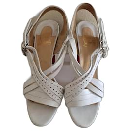 Christian Louboutin White Leather Sandals