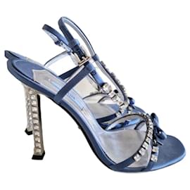 Sandali Prada in raso blu