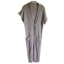 Brunello Cucinelli Cardigan Grau aus Baumwolle