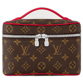 Louis Vuitton Mini Nice Borsa da viaggio rossa in tela
