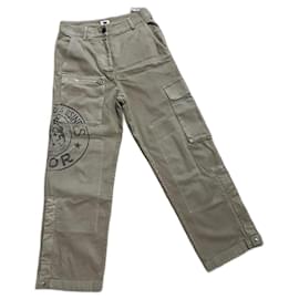 Pantalones cargo Dior marrón beige algodón