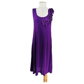 Ermanno Scervino Kleid Lila Seide und Viscose