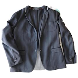 Ikks T-Mesh Jacke Baumwolle Schwarz Dunkelgrau Größe 52