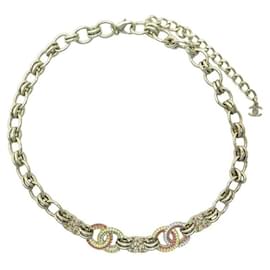 NUOVA COLLANA CHOKER CHANEL LOGO CC MULTICOLORE 44-50 IN COLLANA IN METALLO ORO NUOVA - Chanel