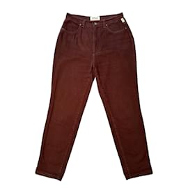 Vaqueros Versace Burdeos de Algodón Talla 42