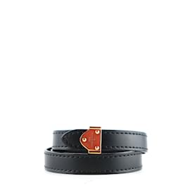 LOUIS VUITTON - Pulsera triple vuelta en cuero negro - Louis Vuitton