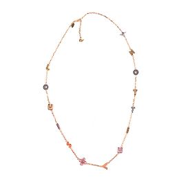 LOUIS VUITTON - Collar de cristal Love Letter en oro y plata