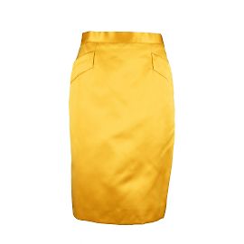 Yves Saint Laurent Satin Bleistiftrock