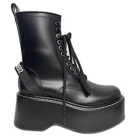 Botines Berlin de cuero negro Dsquared2
