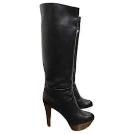 Botas SERGIO ROSSI T.EU 37.5 Cuero