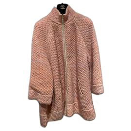 Chaqueta Chanel Rosa Seda Cachemira Lana