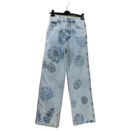 Vaqueros Sandro Azules con Estampado Floral