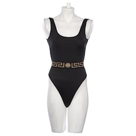 Traje de baño de una pieza Versace Medusa Greca Negro