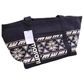 Borsa tote Isabel Marant Darwen in jacquard di cotone nero