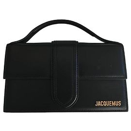 Borsa a mano Jacquemus Grand Bambino Nera in pelle d'agnello