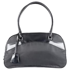 Jacquard Prada Bowling Bag - '00s Black Nylon ref.1768408 - Joli